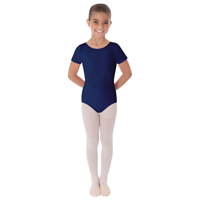 Short Sleeve Ballet Cut Leotard - Niña