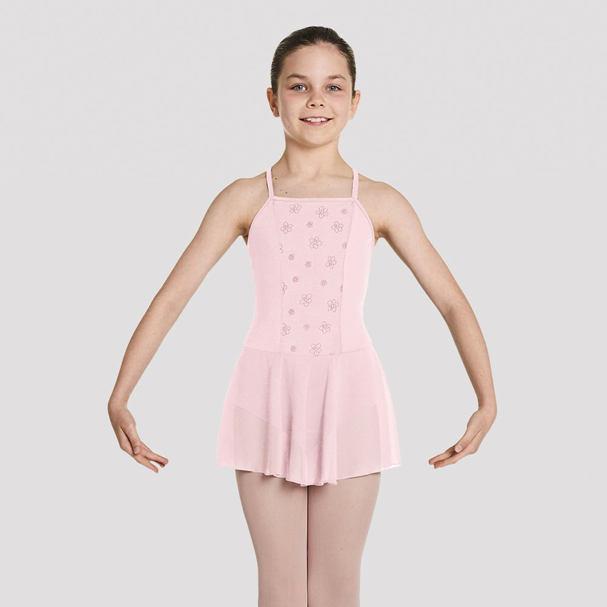 Open back skirted camisole Leotard - Niña