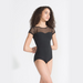 Mesh Yoke Short Sleeve Leotard - Adulto