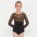 Diamond Mesh Long Sleeve Leotard